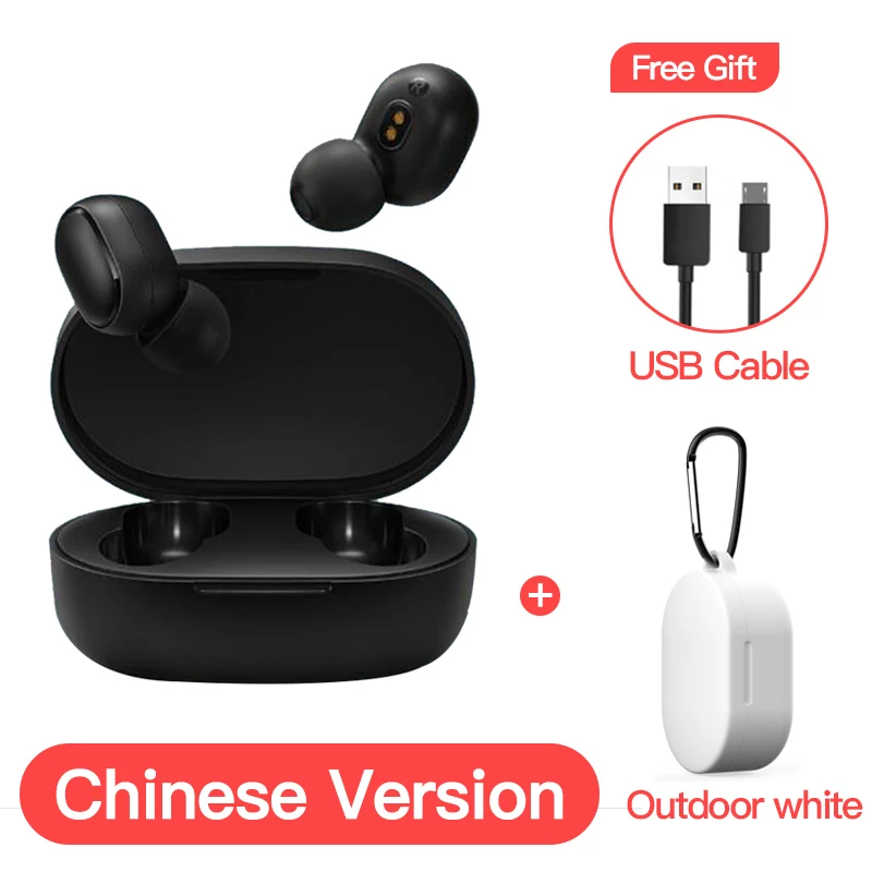 Xiaomi Redmi Airdots глобальная версия Опциональные TWS наушники стерео беспроводной шумоподавление с микрофоном громкой связи AI Bluetooth 5,0 - Цвет: CN add outdoor white