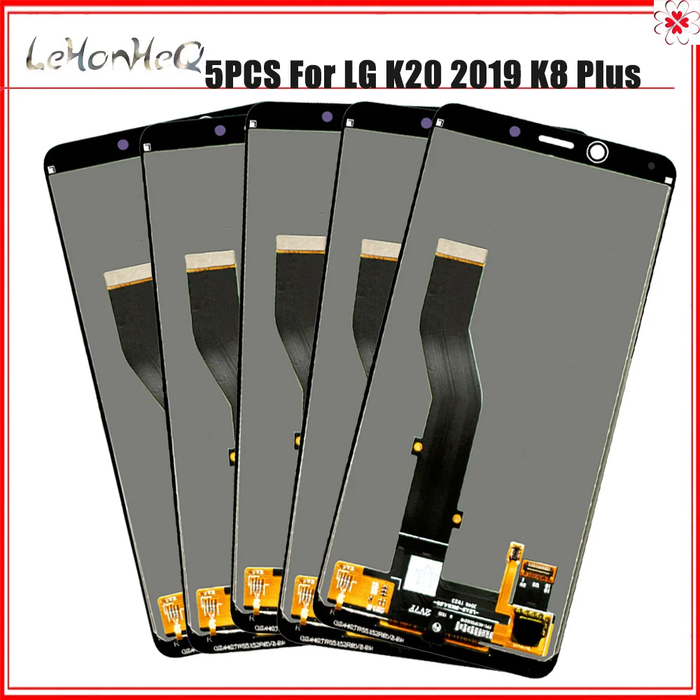 

5 Piece/lot LCD Display For LG K20 2019 LCD K8 Plus Display Touch Screen Digitizer LM-X120 LMX120EMW Screen With Frame