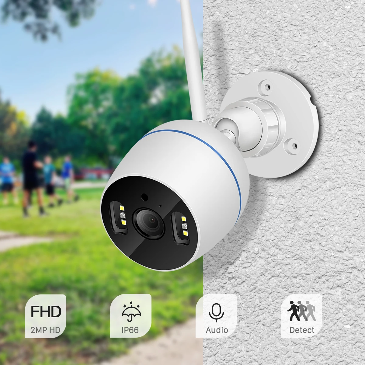 HD 2MP 1080P Водонепроницаемая WiFi IP камера двухсторонняя аудио беспроводная уличная камера 20 м полноцветная камера ночного видения CCTV камера безопасности