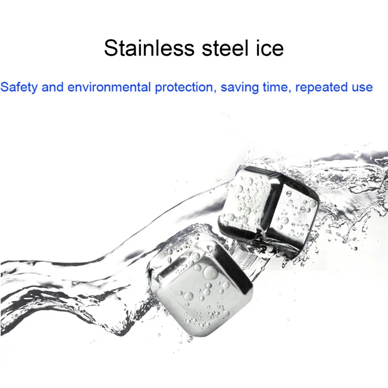 Нержавеющая сталь ледяной куб набор кулер для вина искусственный Ледогенератор