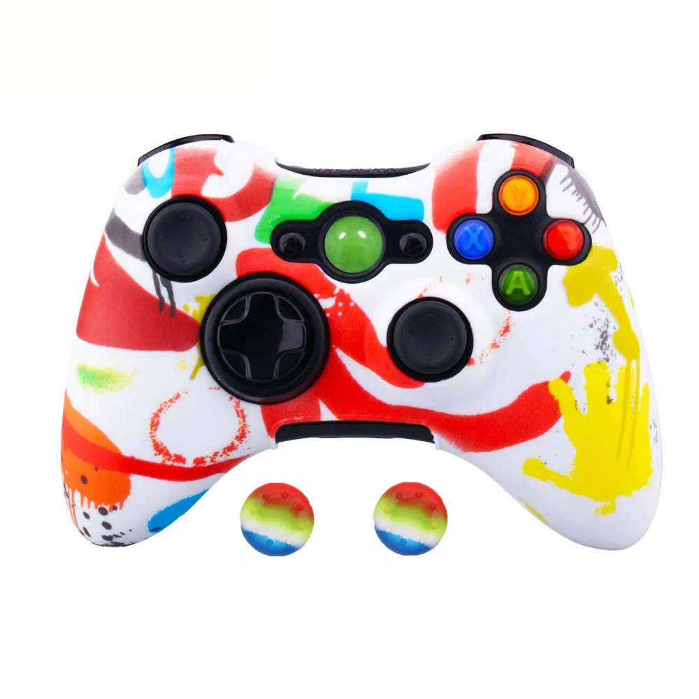 ZOMTOP защита для переноса воды с принтом кожи для Microsoft Xbox 360 проводной/беспроводной контроллер силиконовый чехол Крышка крышки