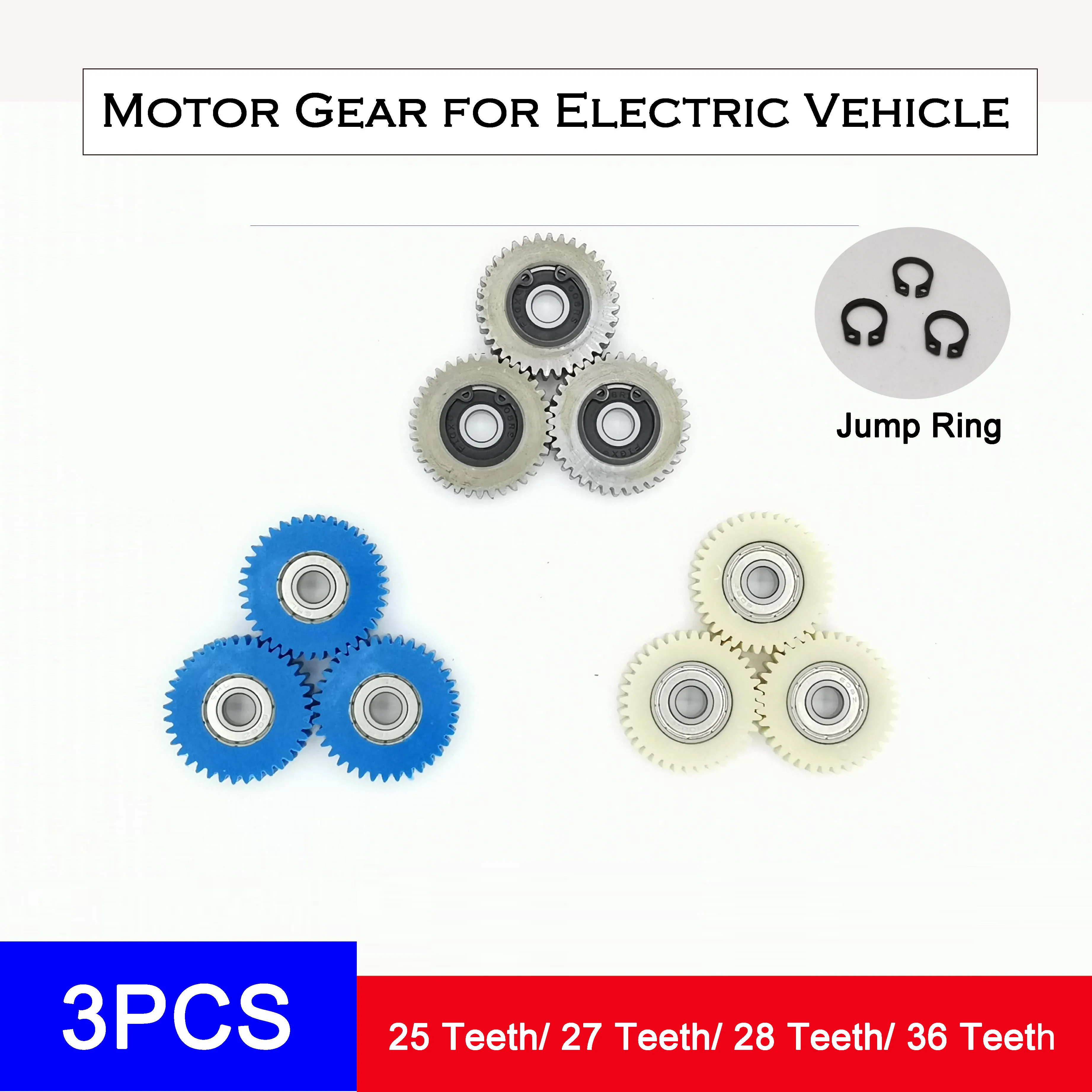 27T 28T 31T 36 Tooth Electric Car Nylon Gear for Electric Lithium Power Folding Car Motor Electric Bicycle