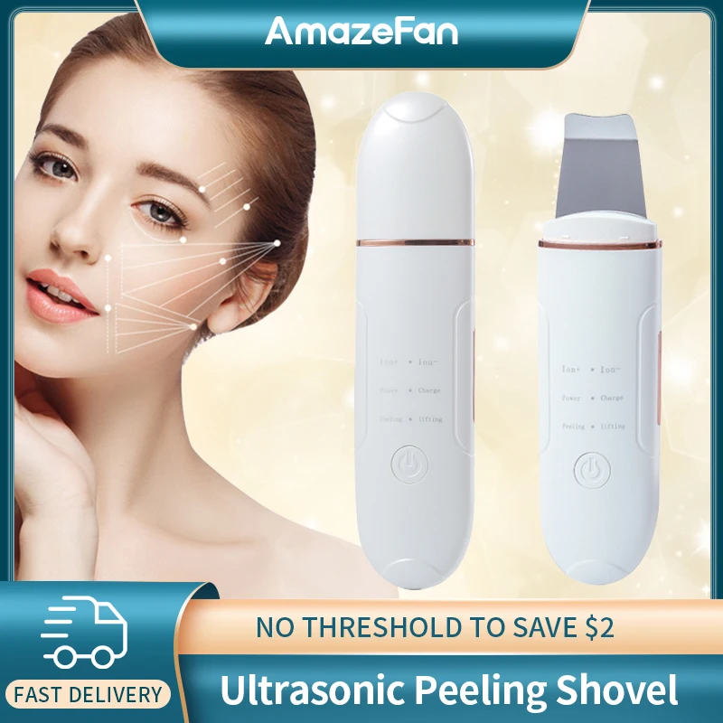 

AmazeFan Ultrasonic Cleaning Beauty for Face Skin Care Acne Blackheads Remover Scrubber Cavitation Peeling Facial Cleansing