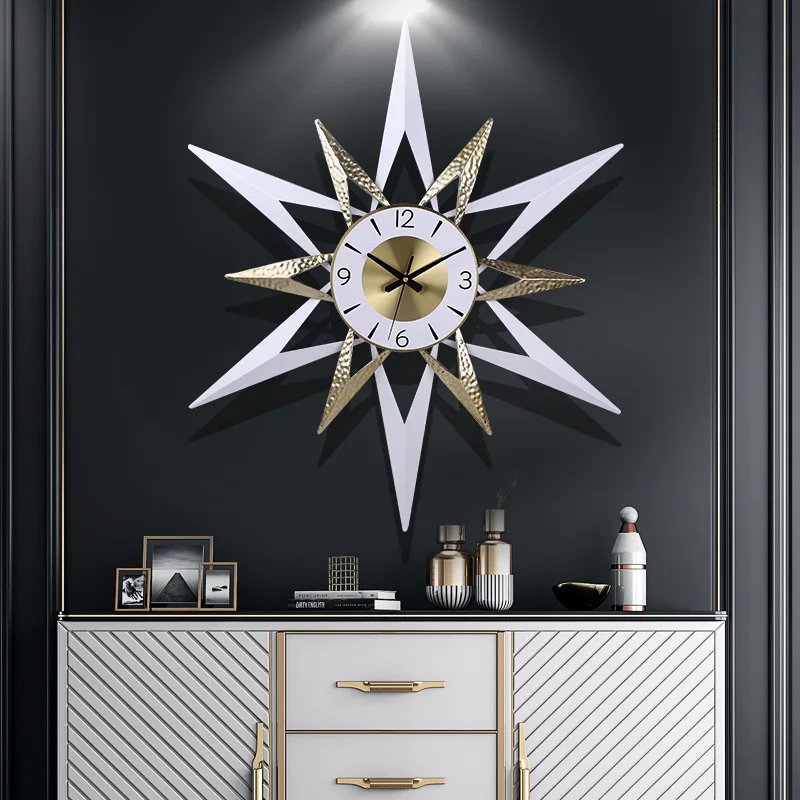 Настенные часы из кованого железа в Европейском стиле креативные бесшумные