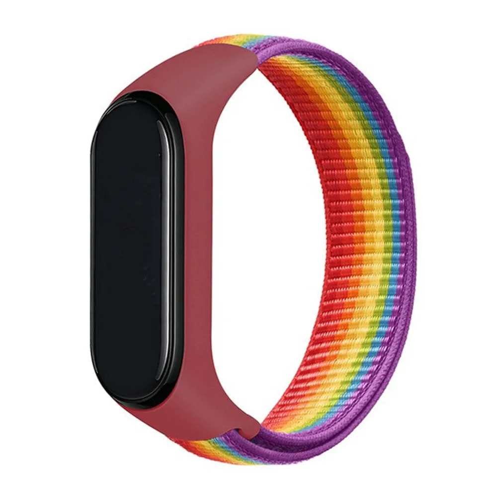 

Suitable for Xiaomi Miband 5 4 3 Sport Watchband Nylon Wristband Color Watchband Suitable for Xiaomi Mi 5 4 3 Smart Bracelet