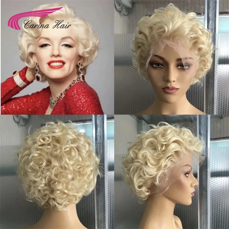 Карина 13x6 короткие синтетические волосы парик предварительно Волосы remy Синтетические волосы на кружеве парики из натуральных волос бразильский Мёд блондинка с эффектом деграде(переход от темного к Синтетические волосы на кружеве парики
