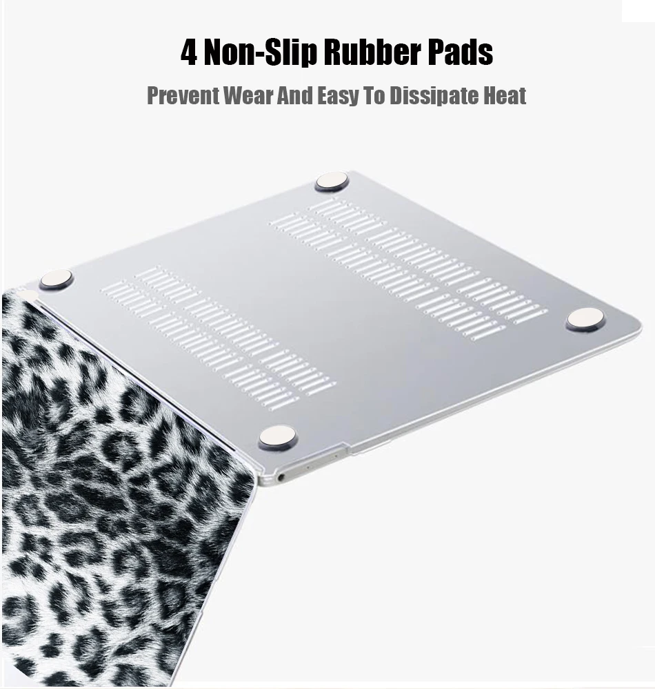 Чехол Sanmubaba для Macbook Air Pro retina 11, 12, 13, 15 дюймов, чехол с принтом кожи животных для Pro 13,3 15,4, сенсорная панель для ноутбука