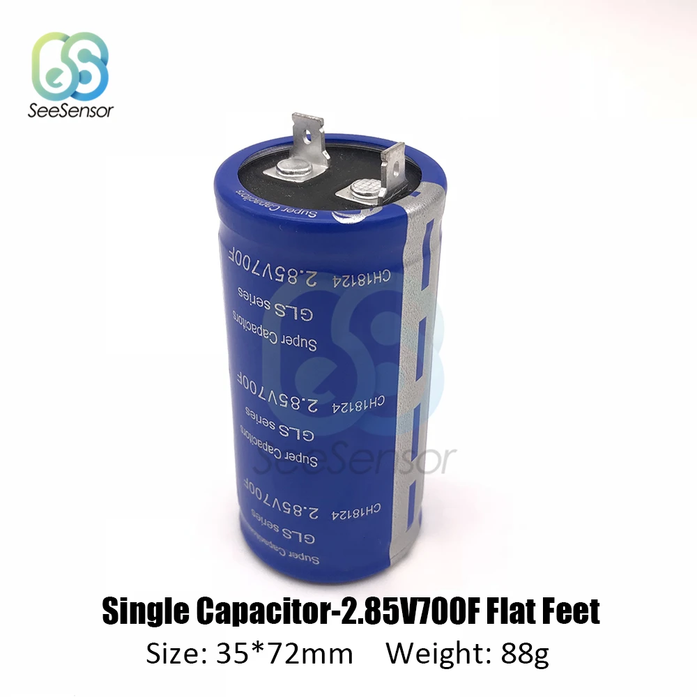 6 шт./компл. сверх яркий конденсатор 2,7 V 360F 400F 500F 2,85 V 700F супер конденсаторы с защитной платой для автомобиля авто блок питания