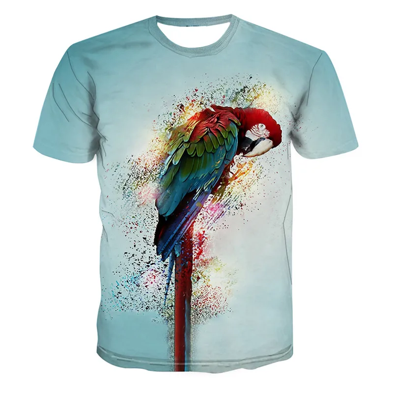 

Summer Fashion Clothing Men's T-shirt Super Cute 3d Animal Color Printing T-shirt Children's Casual T-shirt Top