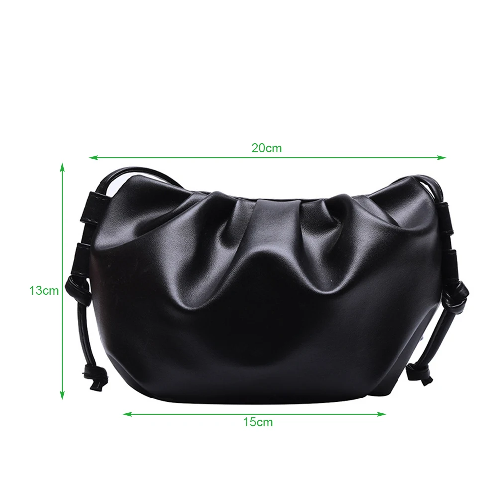 

Fashion Cloud-wrapped Soft Leather Small Bag Shoulder Slant Dumpling Bag Handbag Day Clutches bags Messenger Crossbody Bag