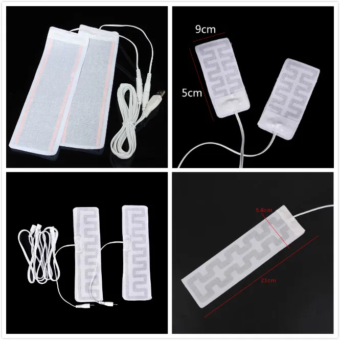 Один или 2 шт. 2-12 В углеродное волокно грелка для рук USB нагревательная пленка