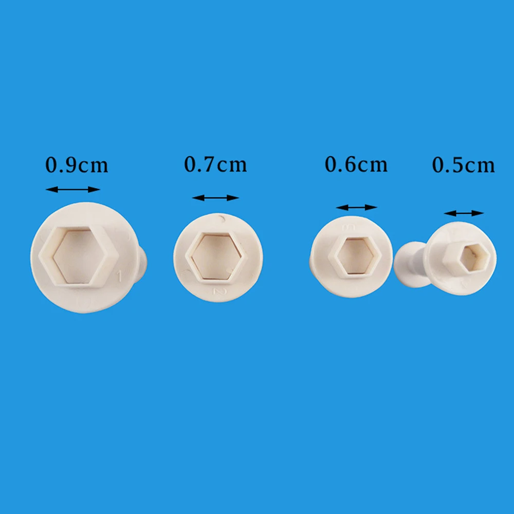 VOGVIGO 4 шт./компл. шестиугольник Плунжер резчик печенья инструменты для украшения