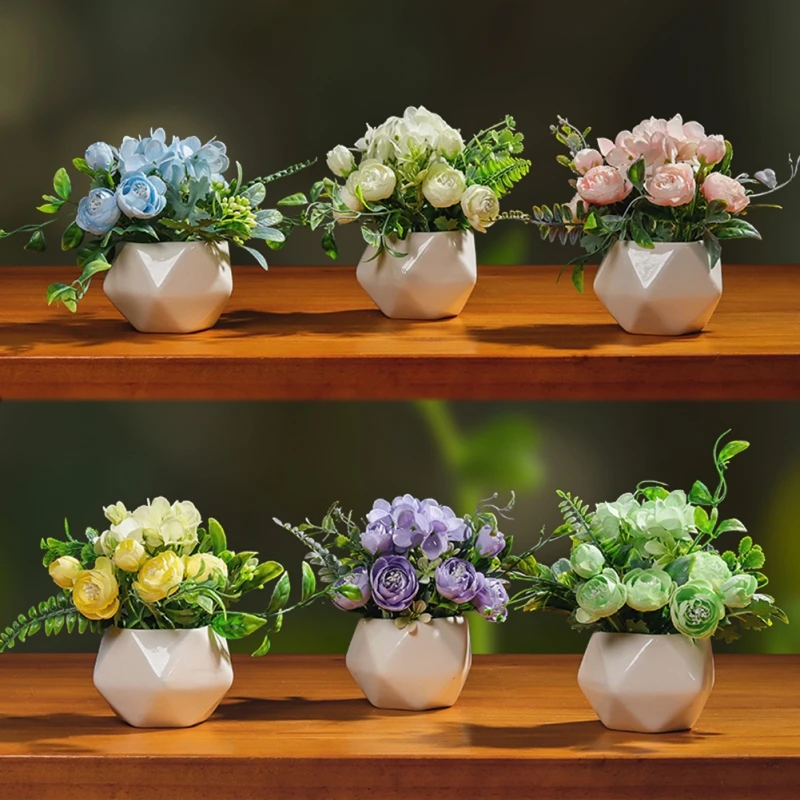 

Home Decoration Flower Bonsai Fake Flower Potted Wedding Garden Party Decoration Artificial Flowers Artificial Plants Decoration