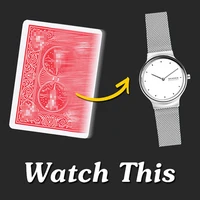 watch this magic tricks playing card change card to watch close up street illusion gimmick mentalism puzzle toy magia card
