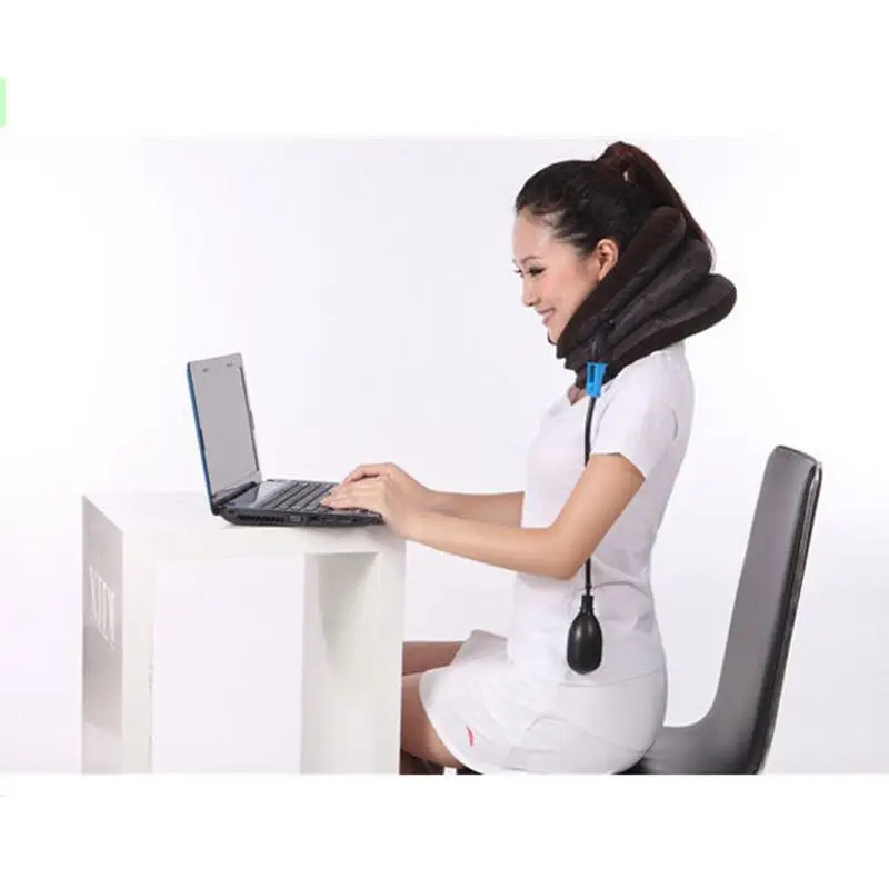 Надувные подушки для шеи устройство подушка тяги Поддержка массажер отдыха