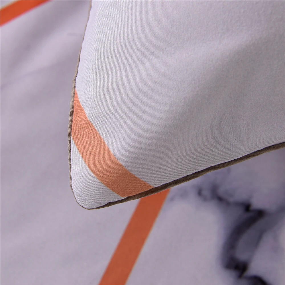 Модный простой комплект постельного белья из белого мрамора Комплект в