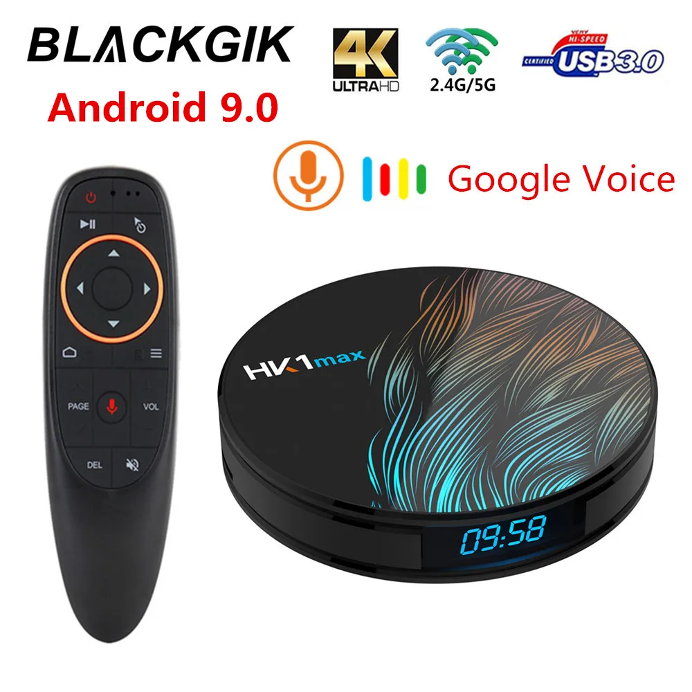 ТВ приставка HK1 Max Android 10 Smart RK3318 2 4G & 5G Wifi BT4.0 4 Гб 64 128 ГБ HD 4K медиаплеер Google Play Youtube