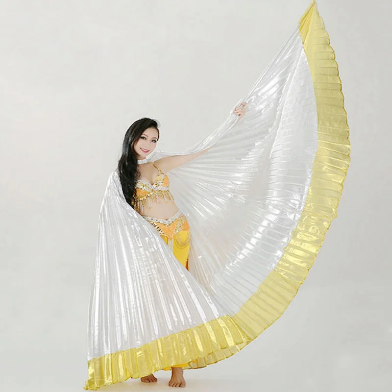 

Belly Dancing Wings Belly Dance Costume Indian Dance Isis Wings Egyptian Women Two Colors Silver Wings with Golden Edge No Stick