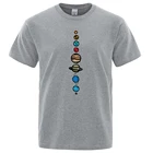 Девять планет, Мужская футболка Вселенная, солнечная система, мужские топы, брендовая футболка с короткими рукавами и круглым вырезом, Винтажная футболка с планетами