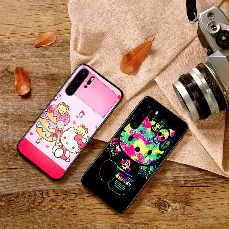 Милый мягкий силиконовый чехол hello cat для huawei P30 Lite Pro P Smart 2016 2019 P8 P9 P10 P20