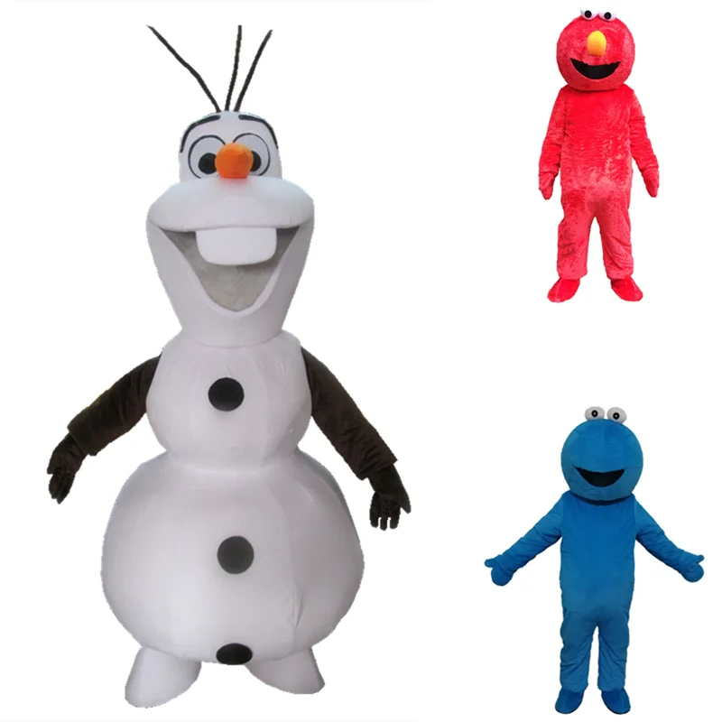 

Long Fur Elmo Monster Cookie Mascot Costume Adult Cartoon Character Outfit Suit Large-scale Activities Hilarious Funny