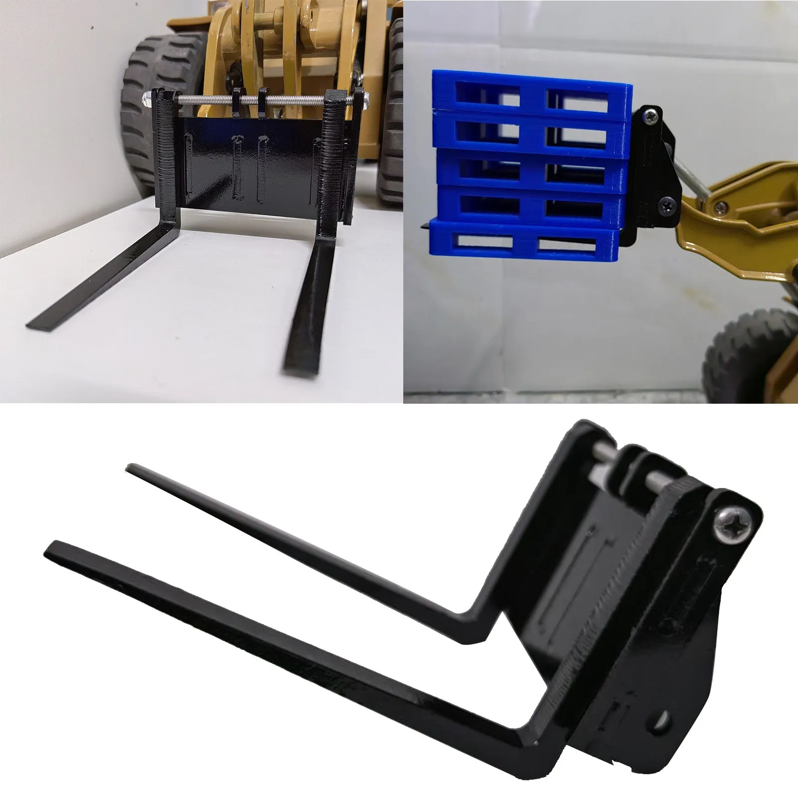 

For Huina 583 Loader Metal Forklift Bucket Modified Pallet Fork for Huina 583 Loader Model Accessories
