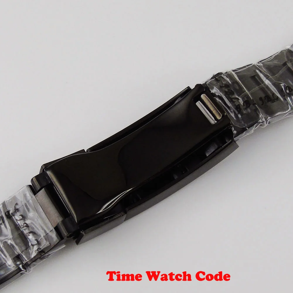 20 мм widthfull черный PVD покрытием ремешок для часов замена металлический браслет Bliger