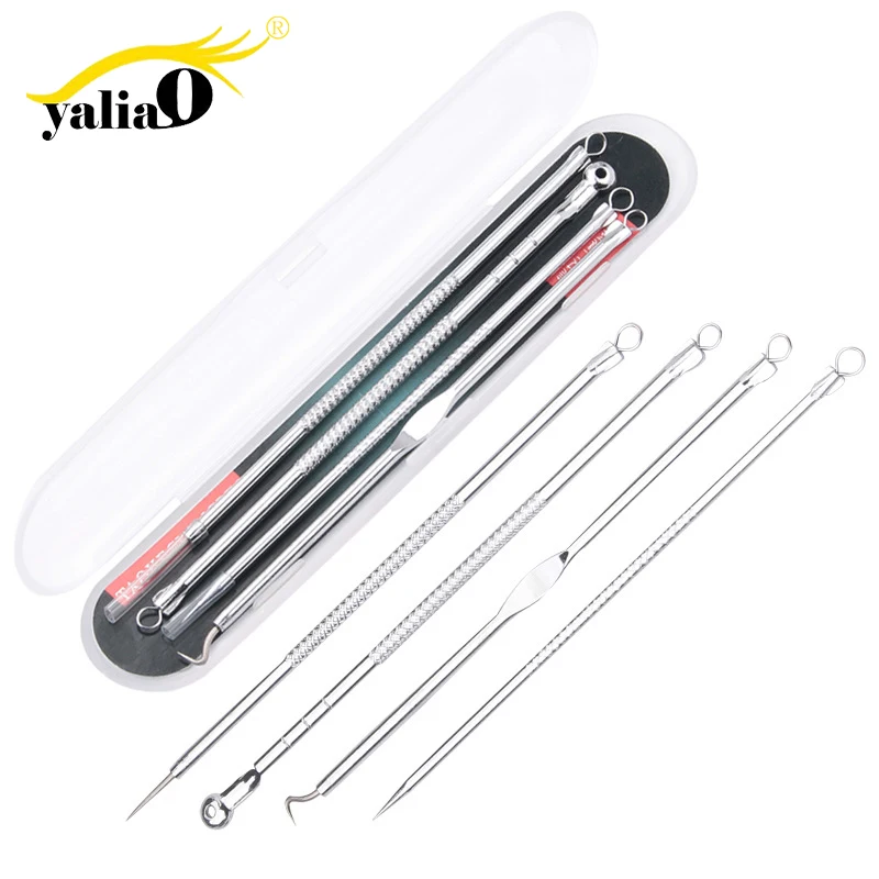 YALIAO 4 шт./компл. Нержавеющая сталь угорь прыщей инструмент для удаления черных
