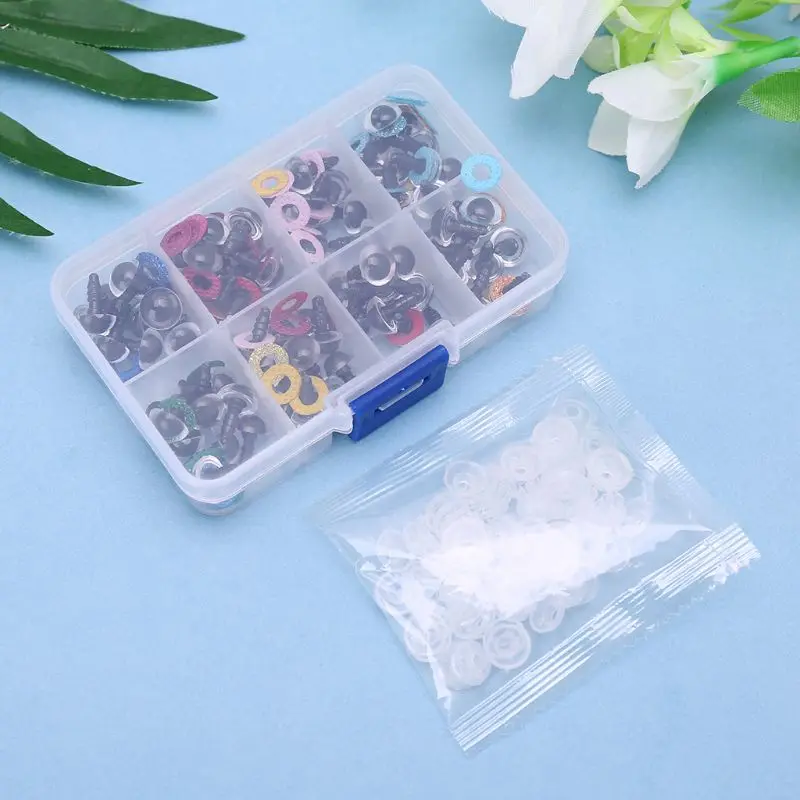 

80Pcs 10mm/0.39in DIY Doll Puppet Plastic Eyes Safety Washers Pads For Handmade Whale Owl Doll Craft Children Kids Toy 95AE