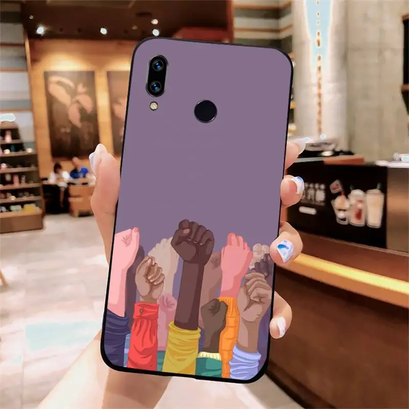 

Pink Feminist fist Phone Case For Xiaomi Redmi note 7 8 9 t k30 max3 9 s 10 pro lite