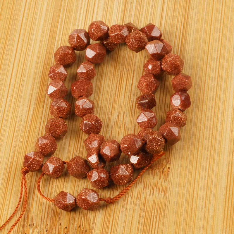 

Bulk Wholesale 8mm Natural Stone Faceted Golden Sandstone Natural Stone Loose Beads for Jewelry Making DIY Bracelet Accessories