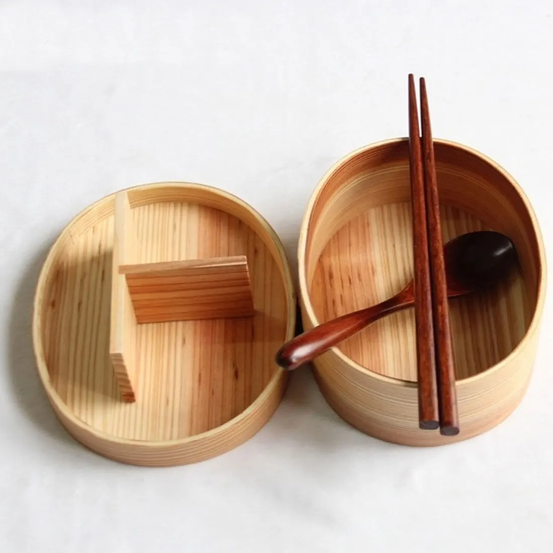 Прочный Деревянный Бенто-бокс 1 шт. студенческий деревянный Ланч-бокс в японском