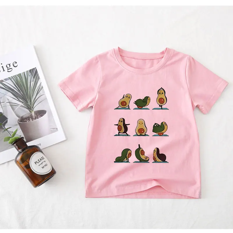 

New 2020 Boys Clothes Summer Girl T Shirt Avocado Novelty Printing T Shirts For Girls Kids Tshirt Cute 24M 3T 4T 5T 6T 7T 8T 9T