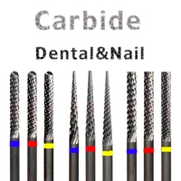 nailtools dentalnail slender shark tooth straight edge with spiral cut tungsten steel acrylic dip powder carbide nail drill bit