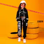 Одежда для девочек в стиле хип-хоп, лето 2022, штаны для бега и касуэлы, свободные штаны с капюшоном для джазовых танцев, 5, 6, 7, 8, 9, 10, 11, 12, 13, 14 лет