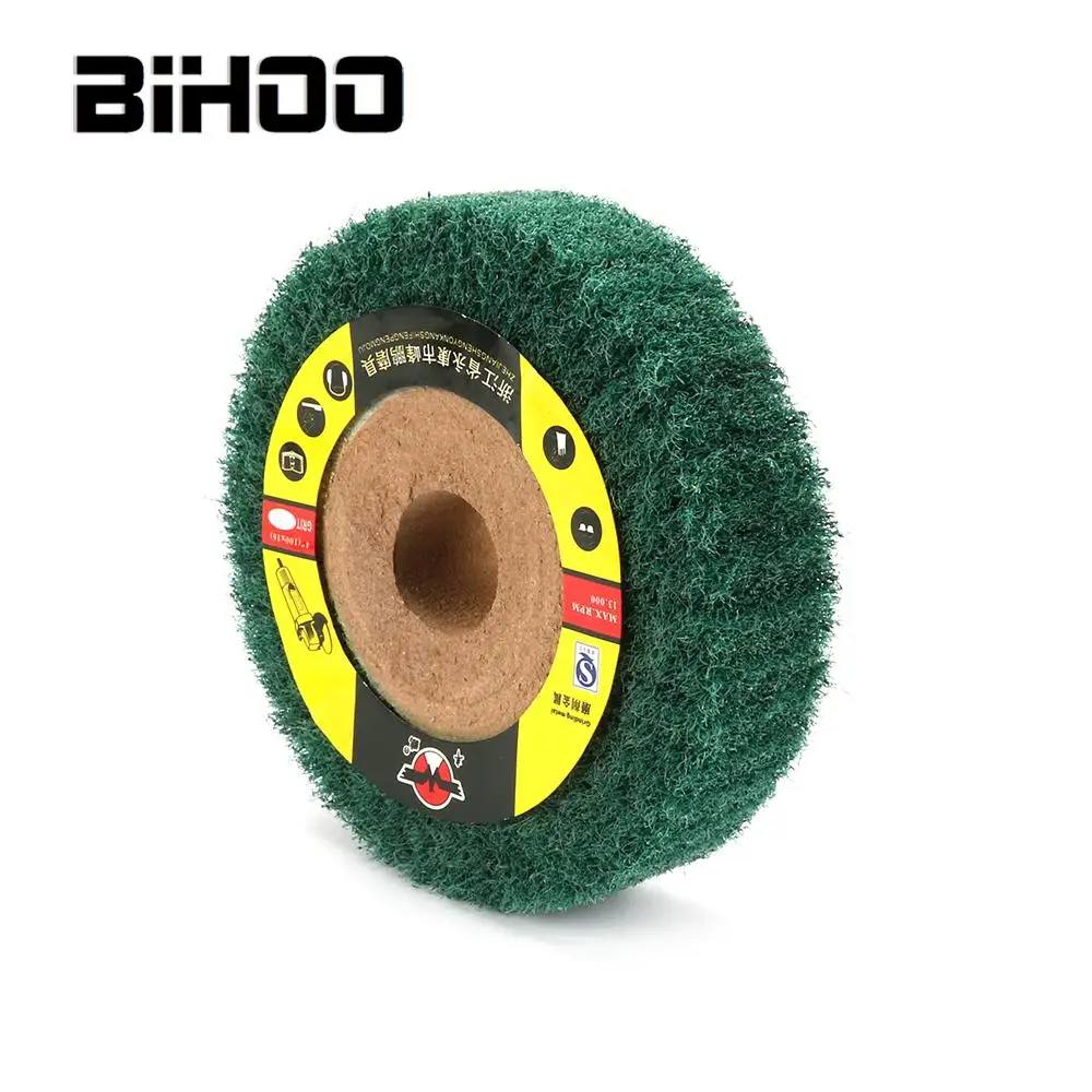 Полировальный круг с отверстием для угловой шлифовальной машины зеленое