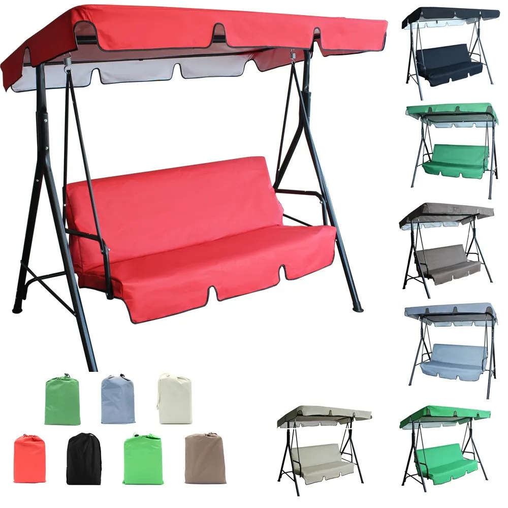 3-Seat Swing Seat and Ceiling Cover Garden Swing Hammock Tent Waterproof UV Protection Courtyard Swing Cover (not include swing)