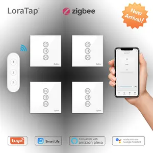 Переключатель и Пульт ДУ для штор Tuya Smart Life ZigBee 3,0, Google Home, голосовое управление, автоматизация MQTT