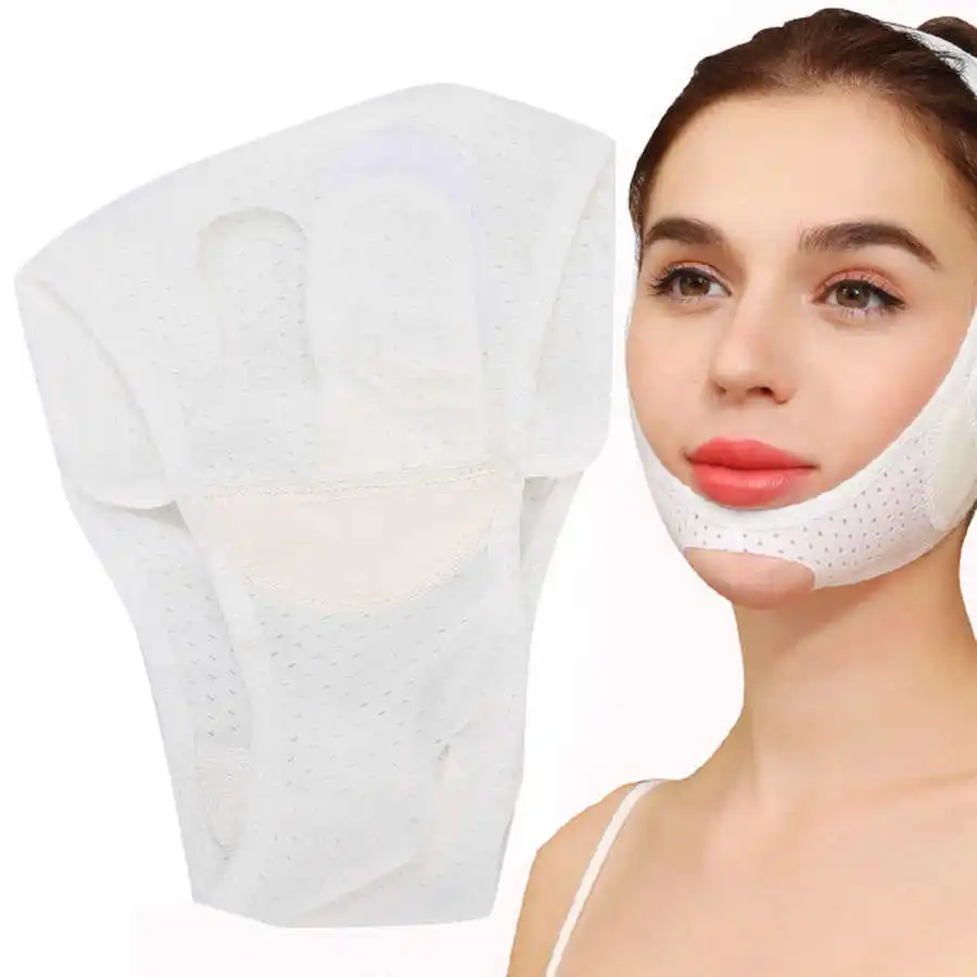 

Breathable Adjustable Face Tightening Lifting Belt Elastic Face Shaping Slimming Bandage