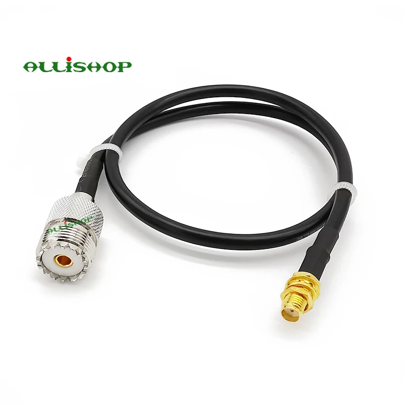 UHF PL-259 мама к SMA мама RG58 антенный кабель-удлинитель SO-239 Соединительный кабель для Hamdheld Ham Радио 1 м 3 м 6 м 9 м 12 м 15 м