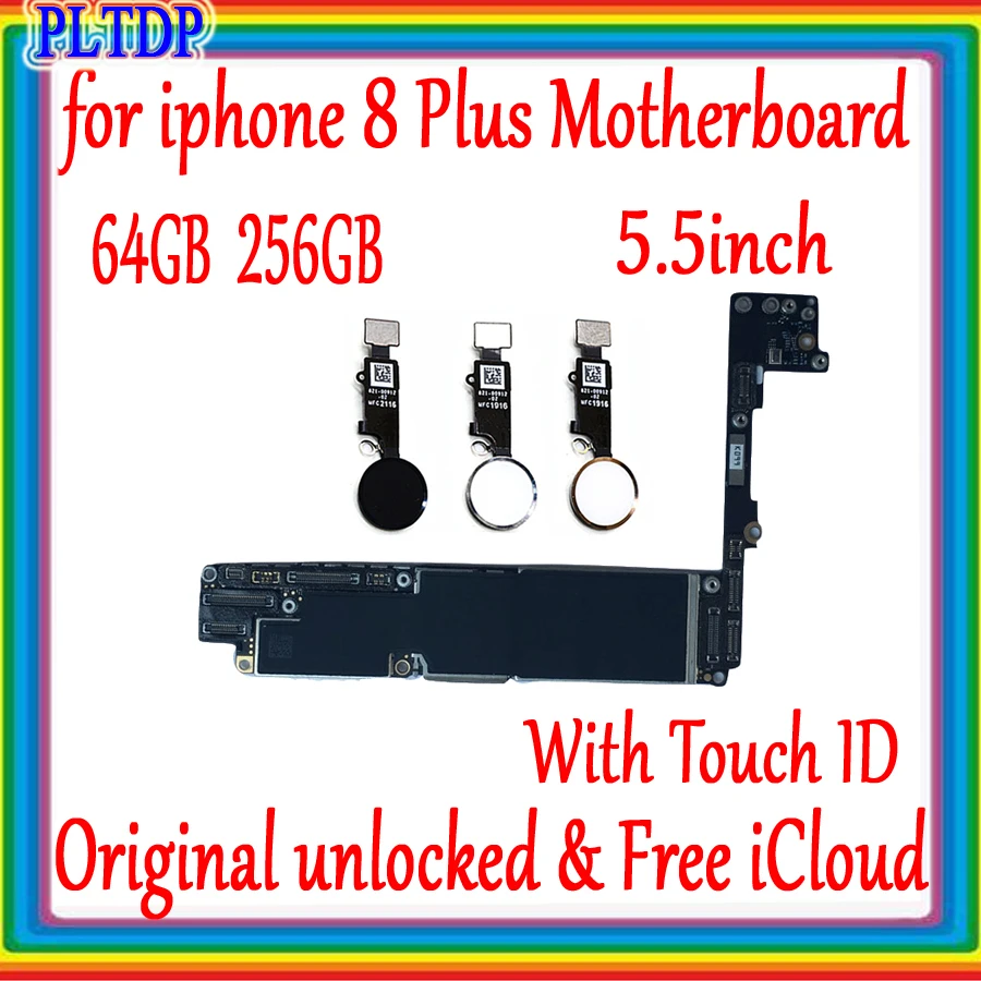 

Factory Original unlock For iphone 8 Plus (5.5inch) Motherboard with Touch ID，Good Tested Motherboard For iPhone 8 Plus 64gb/256