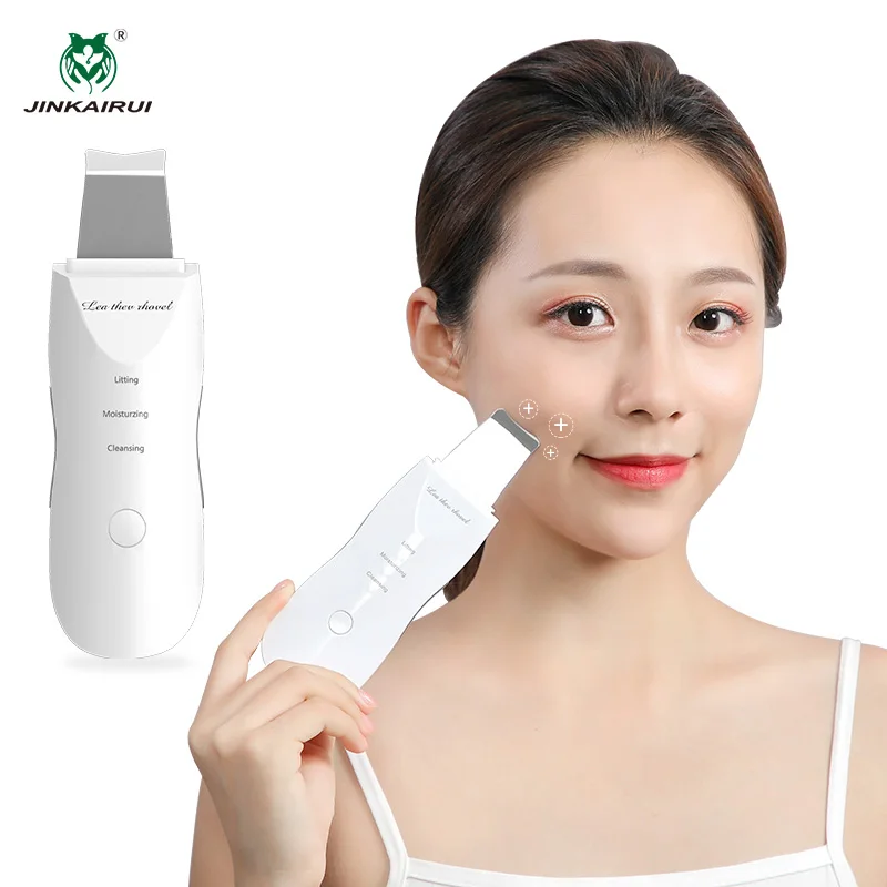 JinKaiRui Ultrasonic Shovel Skin Massager Portable Scrubber Vibration Clean Exfoliation Blackhead Removal