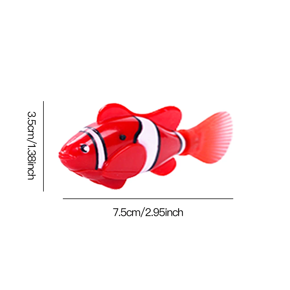 

4pcs Light Transparent Electric Fishs Wimming In The Water Bathing Shower Flash Fishs Toy Sink Bathtub Swimming Pool Kids Gifts