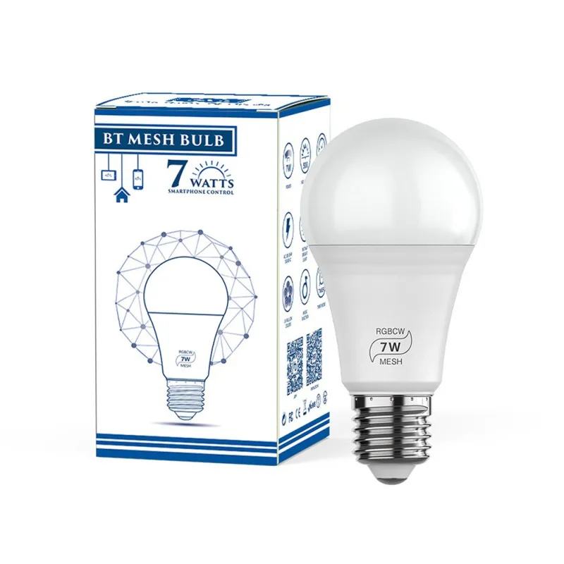 

Smart Bluetooth Mesh Full-color Light Bulb Supports AlexaGoogle Voice Control Color-changing LED Bulb (7W) Color-changing Light