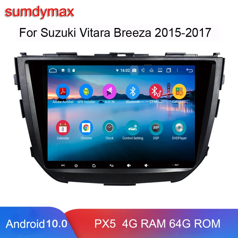 

octa core DSP Android10 car multimedia player for SUZUKI Vitara Breeza 2015-2017 gps navigation car radio stereo headunit