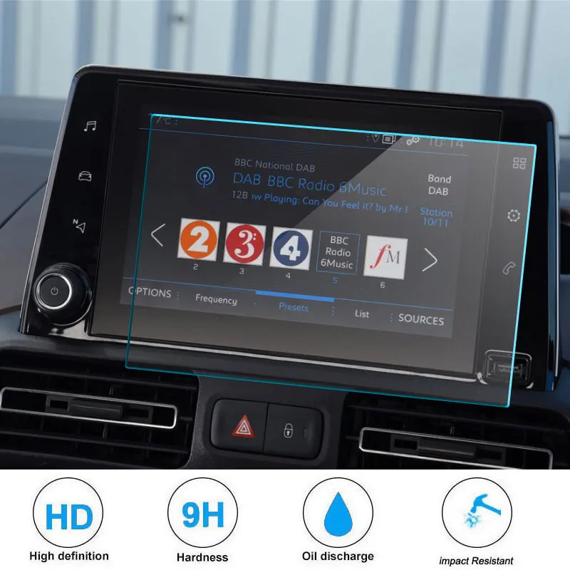 الحيوانات الأليفة واق شاشة رقيق لبيجو Rifter 2019 2020 LCD لوحة أداة شاشة اكسسوارات السيارات الداخلية راديو السيارة