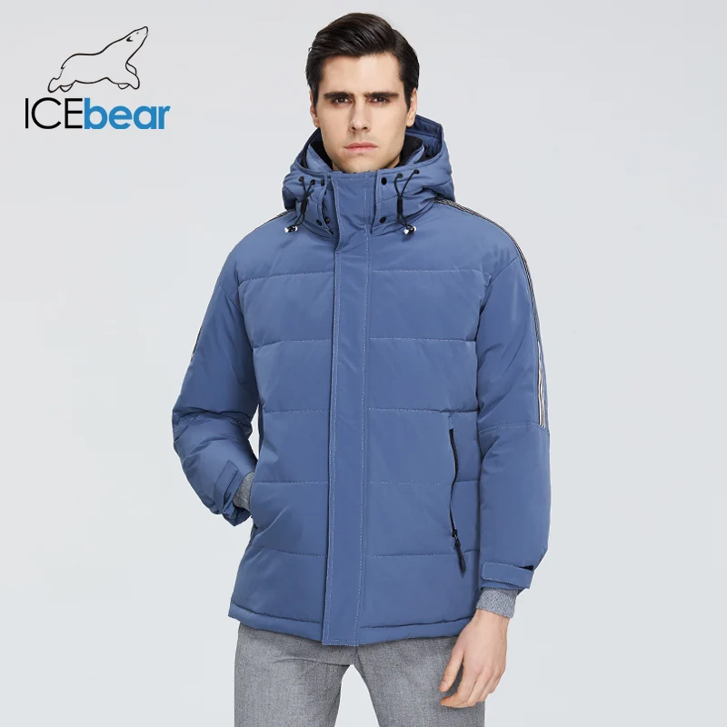 ICEbear 2019 новое зимнее Мужское пальто Высокое качество мужские парки брендовая