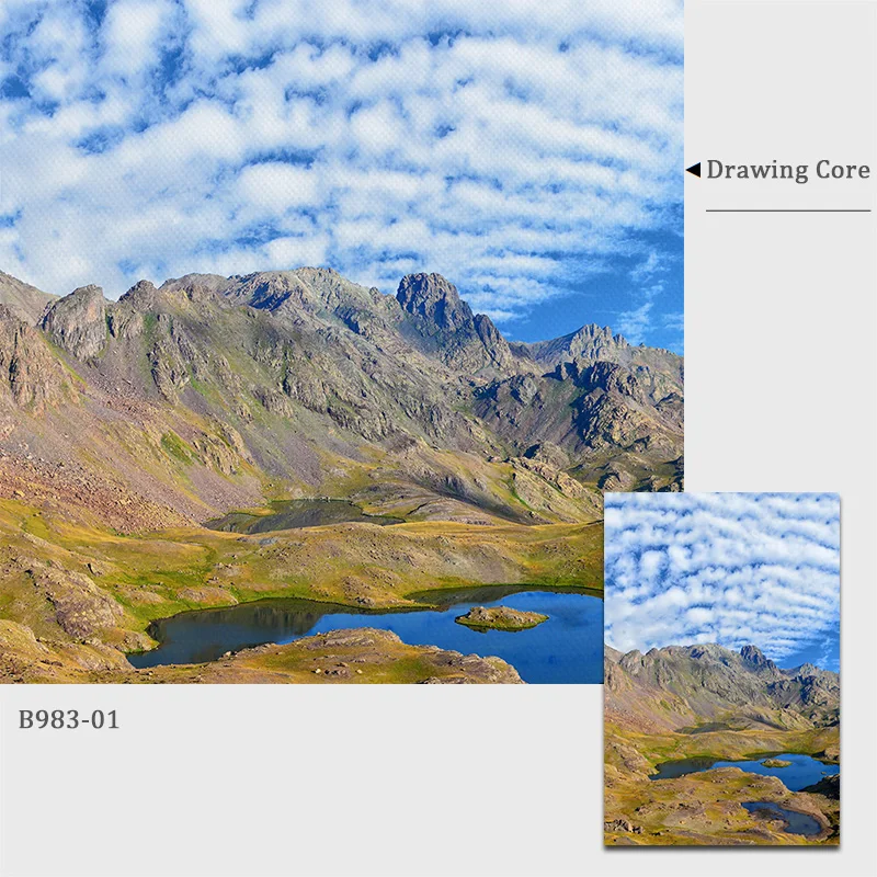 Природа плакат голубое небо Печать Горный пейзаж холст картина современное