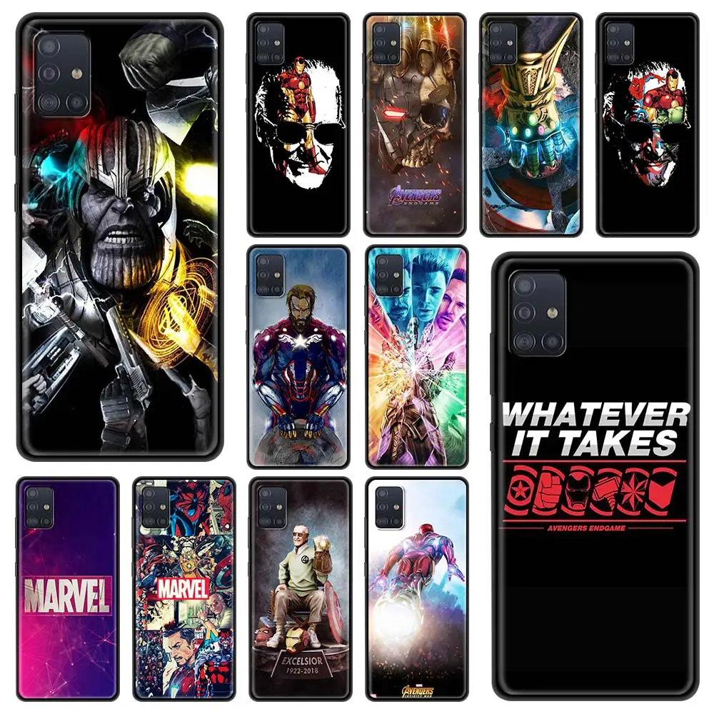 

Phone Case For Samsung Galaxy A22 A51 A12 A71 A52 A72 A11 A41 A31 4G A32 A51 5G Soft Fundas Marvel Heroes
