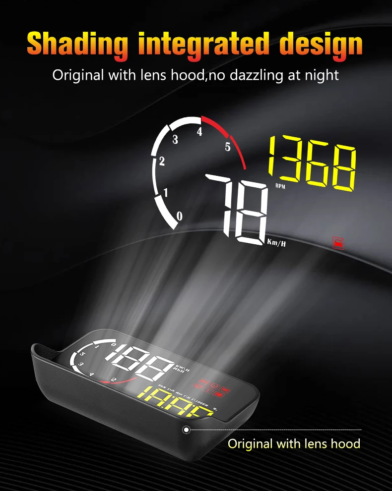 GEYIREN 5,5 ''OBDII Автомобильный HUD OBD2 порт дисплей на лобовое стекло M10 Спидометр проектор Авто hud Дисплей на лобовое стекло a100 hud
